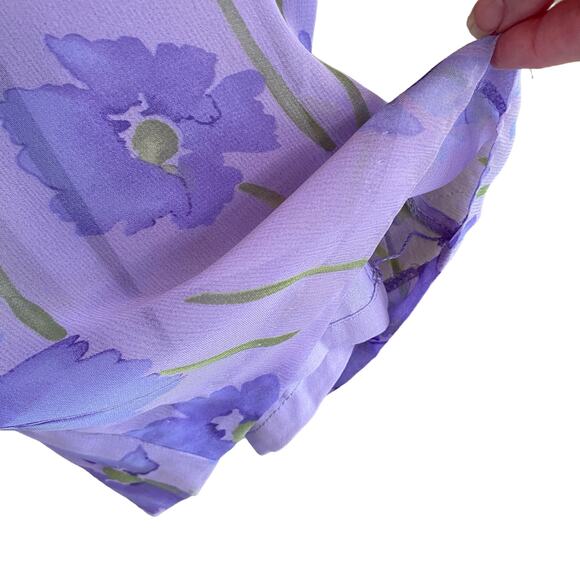 LANE BRYANT NWT Size 18 / 20 Chiffon Pants Lined Floral Elastic Waist Pull-On - Picture 5 of 9